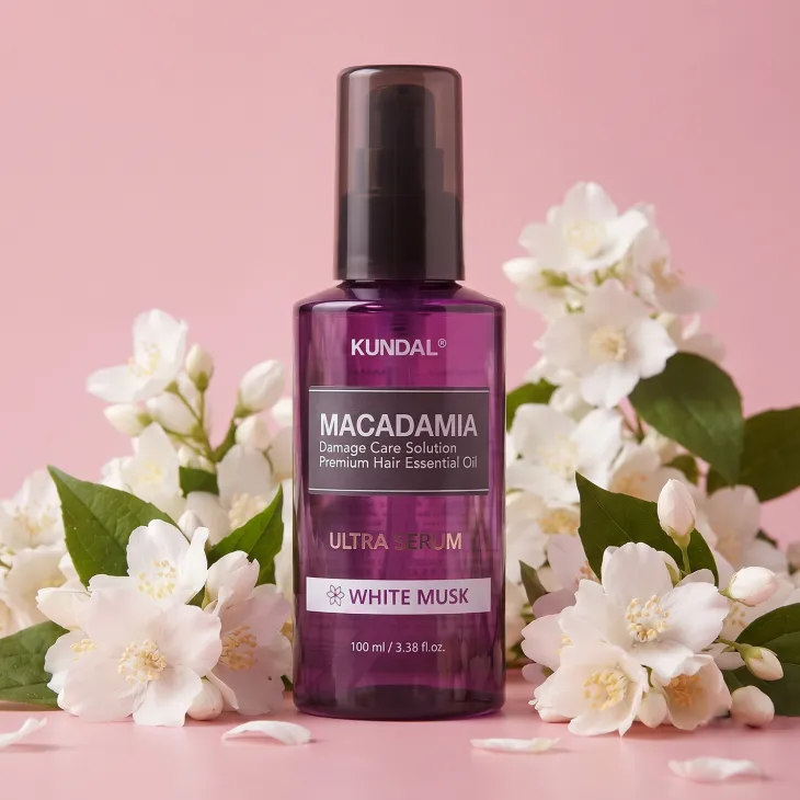 Kundal Macadamia Ultra Hair Serum regenerujące serum w olejku do włosów zniszczonych White Musk 100 ml