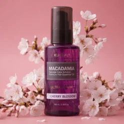 Kundal Macadamia Ultra Hair Serum regenerujące serum w olejku do włosów zniszczonych Cherry Blossom 100 ml