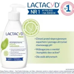 LACTACYD FRESH ODŚWIEŻAJĄCY ŻEL DO HIGIENY INTYMNEJ Z POMPKĄ 200ML