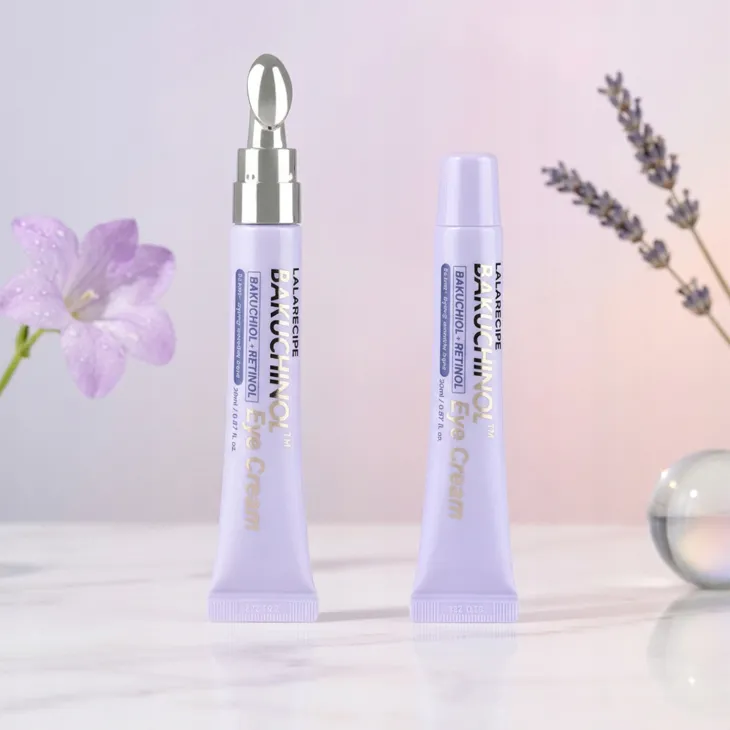 LalaRecipe Bakuchinol Eye Cream przeciwzmarszczkowy krem pod oczy z retinolem i bakuchiolem z końcówką do masażu 2 x 20 ml