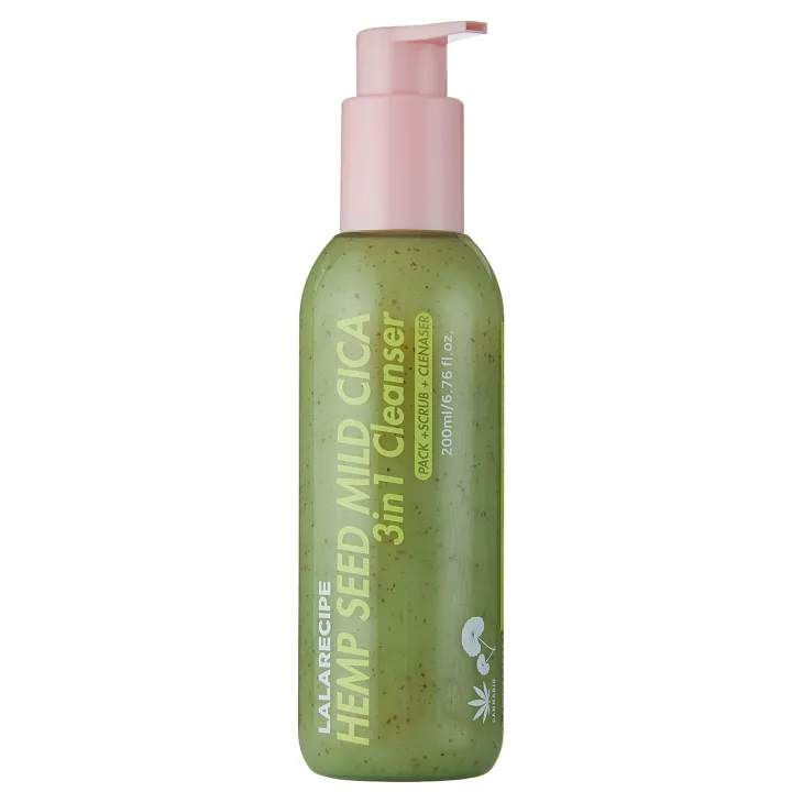 LalaRecipe Hemp Seed Mild Cica 3in1 Cleanser bąbelkowa pianka oczyszczająca 200 ml