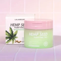 LalaRecipe Hemp Seed Purifying Pad płatki tonizujące do twarzy o działaniu łagodzącym 70 sztuk