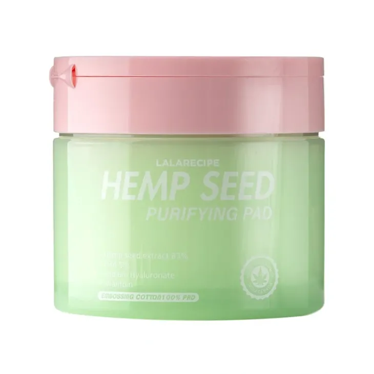 LalaRecipe Hemp Seed Purifying Pad płatki tonizujące do twarzy o działaniu łagodzącym 70 sztuk