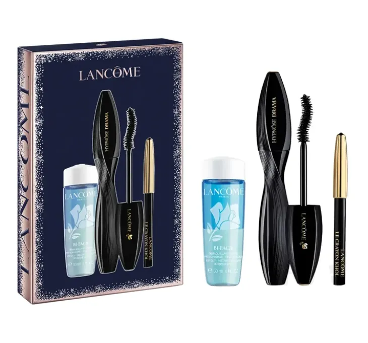Lancôme tusz do rzęs Hypnôse Drama 01 Excessive Black 8 ml + kredka do oczu Le Crayon Khol 01 Noir 0,7 g + płyn do demakijażu oczu Lancôme Bi-Facil 30 ml