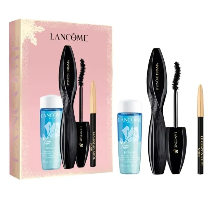 Lancôme tusz do rzęs Hypnôse Drama 01 Excessive Black 8 ml + kredka do oczu Le Crayon Khol 01 Noir 0,7 g + płyn do demakijażu oczu Lancôme Bi-Facil 30 ml