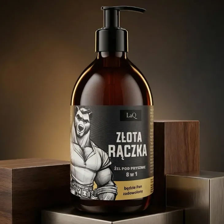 LaQ żel pod prysznic dla mężczyzn 8w1 Złota Rączka Zapach Będzie Pan Zadowolony 500 ml