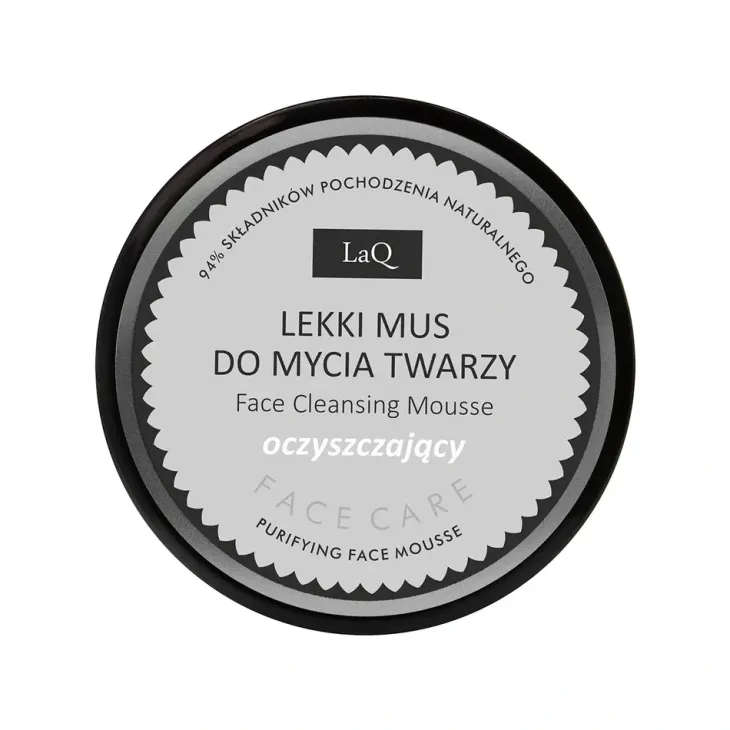 LaQ Face Care oczyszczający lekki mus do mycia twarzy Grejpfrut i Zielona Herbata 40 g