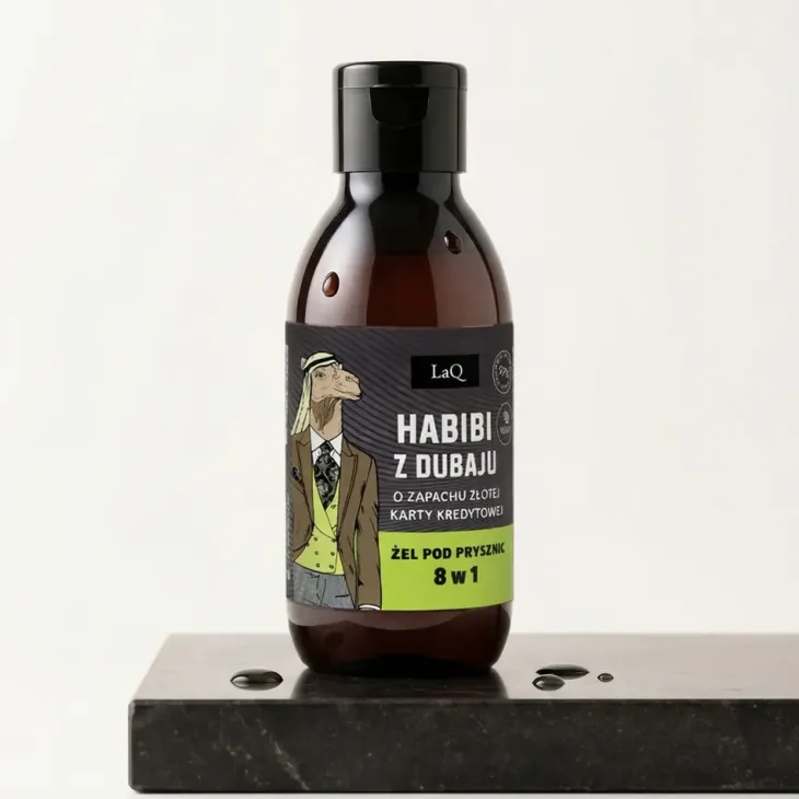 LaQ mini żel pod prysznic dla mężczyzn 8w1 Habibi z Dubaju Zapach Złotej Karty Kredytowej 100 ml