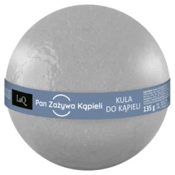LaQ męska musująca kula do kąpieli wzbogacona o masło shea, olej ze słodkich migdałów, witaminę E i węgiel aktywny 135 g