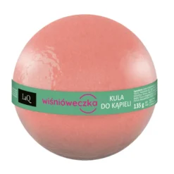 LaQ musująca kula do kąpieli wzbogacona o masło shea, olej ze słodkich migdałów i witaminę E Wiśnióweczka 135 g