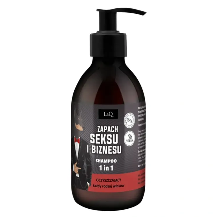 LaQ oczyszczający szampon do włosów dla mężczyzn Doberman Zapach Seksu i Biznesu 300 ml