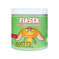 LaQ piasek musujący do kąpieli dla dzieci zielony Glutek 190 g
