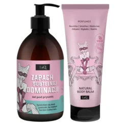 LaQ Zapach Subtelnej Dominacji zestaw kosmetyków dla kobiet żel pod prysznic 500 ml + balsam do ciała w tubie 200 ml