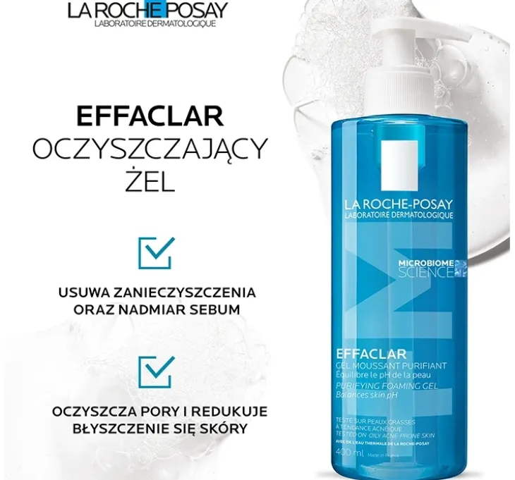 La Roche-Posay Effaclar żel oczyszczający do skóry tłustej i wrażliwej 400 ml