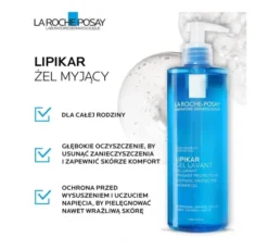 La Roche-Posay Lipikar żel myjący do twarzy i ciała skóra wrażliwa 1000 ml