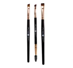 Lash Brow zestaw 3 pędzli do makijażu brwi Gold