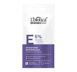 L'Biotica Dermomask intensywnie regenerująca maseczka do twarzy z witaminą E 8 ml