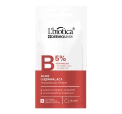 L'Biotica Dermomask silnie ujędrniająca maseczka do twarzy z witaminą B3 8 ml