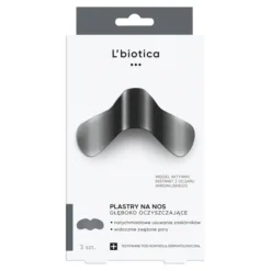 L'Biotica Home SPA głęboko oczyszczające plastry na nos z węglem drzewnym 3 sztuki
