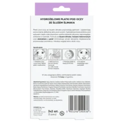 L'Biotica Home SPA hydrożelowe płatki pod oczy ze Śluzem Ślimaka Odmładzające Efekt Liftingu 2 x 3 sztuki