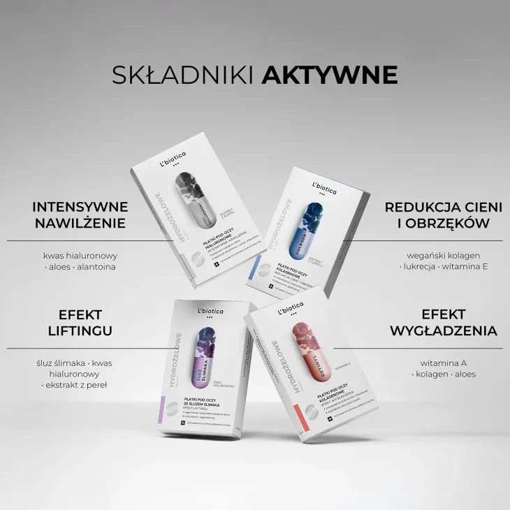 L'Biotica Home SPA kolagenowe płatki pod oczy Przeciwzmarszczkowe 3 x 2 sztuki