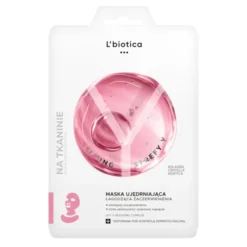 L'Biotica Home SPA Lifting Strefy Y ujędrniająca maska do twarzy łagodząca zaczerwienienia 1 sztuka