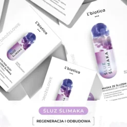 L'Biotica Home SPA maska na tkaninie ze śluzem ślimaka Regeneracja i Odbudowa 23 ml