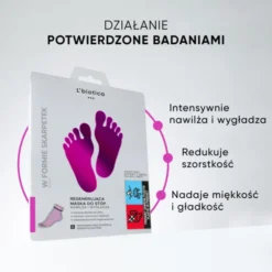 L'Biotica Home SPA maska regenerująca do stóp w postaci nasączonych skarpetek Nawilża i Wygładza 1 para