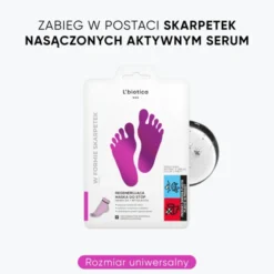 L'Biotica Home SPA maska regenerująca do stóp w postaci nasączonych skarpetek Nawilża i Wygładza 1 para