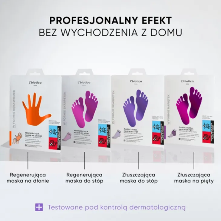 L'Biotica Home SPA maska złuszczająca do stóp w postaci nasączonych skarpetek 1 para