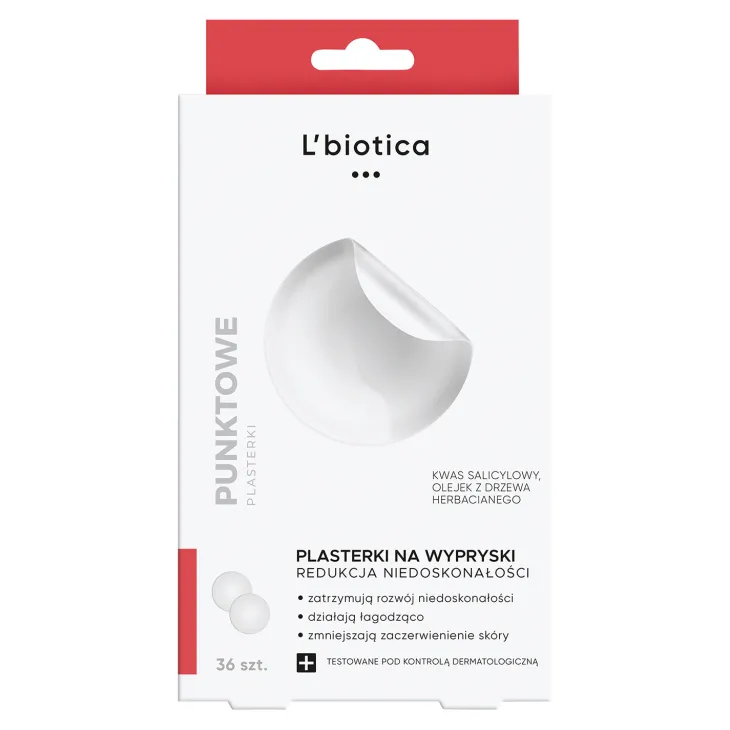 L'Biotica Home SPA punktowe plasterki na wypryski Redukcja Niedoskonałości 3 x 12 sztuk