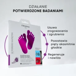 L'Biotica Home SPA złuszczająca maska na pięty w postaci nasączonych płatków 1 para