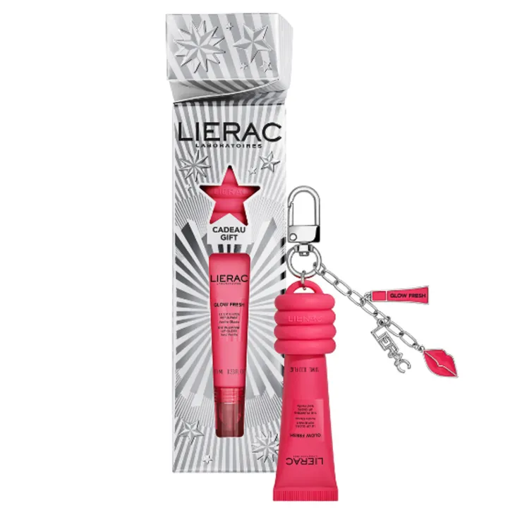 Lierac Glow Fresh zestaw błyszczyk do ust 10 ml + brelok z zawieszką
