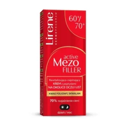 Lirene Active Mezo Filler rewitalizująco-napinający krem z peptydami na okolice oczu i ust na dzień i na noc 60+/70+ 15 ml