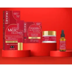 Lirene Active Mezo Filler rewitalizująco-napinający krem z peptydami na okolice oczu i ust na dzień i na noc 60+/70+ 15 ml
