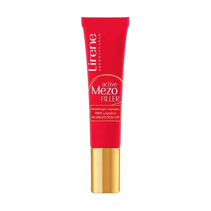 Lirene Active Mezo Filler rewitalizująco-napinający krem z peptydami na okolice oczu i ust na dzień i na noc 60+/70+ 15 ml