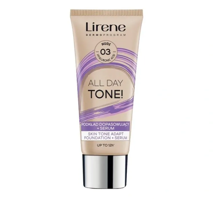 Lirene All Day Tone! podkład dopasowujący + serum 03 Nude 30 ml
