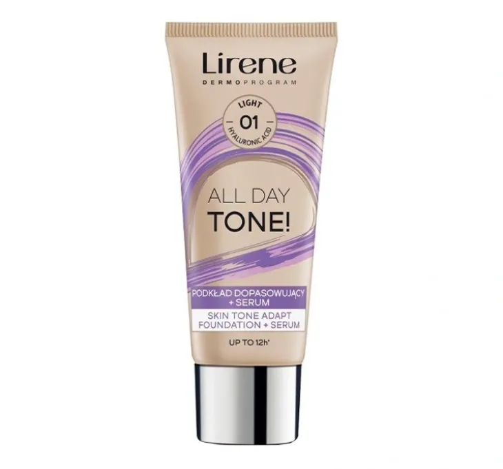 Lirene All Day Tone! podkład dopasowujący + serum 01 Light 30 ml