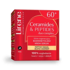 Lirene Ceramides&Peptides Duo Complex silnie regenerujący biomimetyczny krem-serum na noc 60+ 50 ml