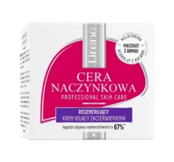 Lirene Cera Naczynkowa regenerujący krem kojący na zaczerwienienia na noc 50 ml