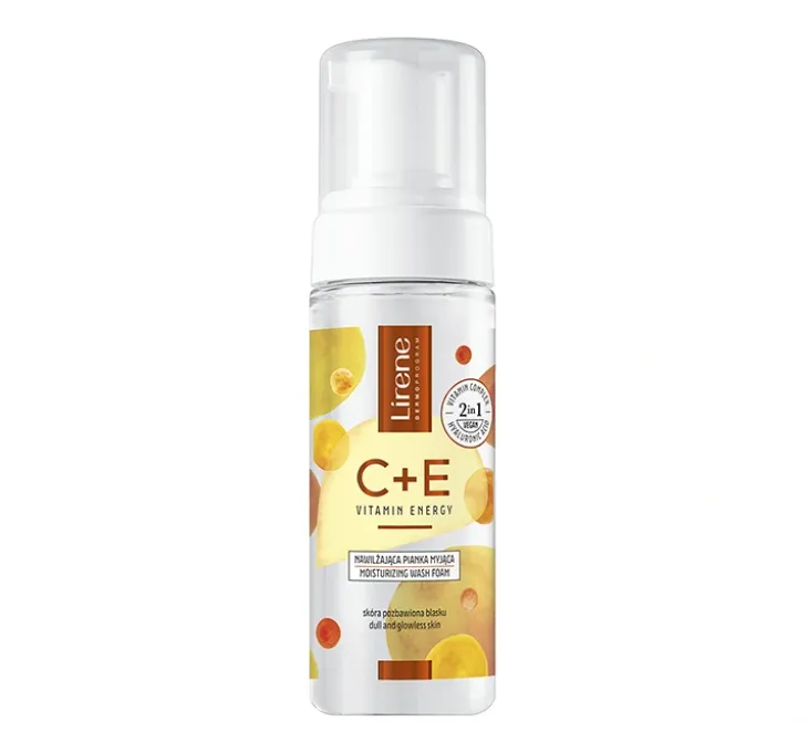Lirene C + E Vitamin Energy nawilżająca pianka myjąca do twarzy 150 ml