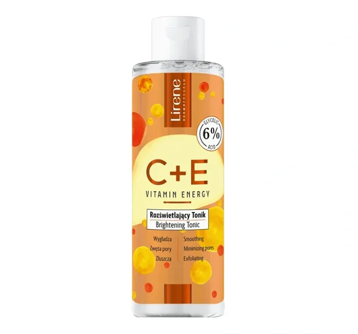 Lirene C+E Vitamin Energy rozświetlający tonik do twarzy 200 ml