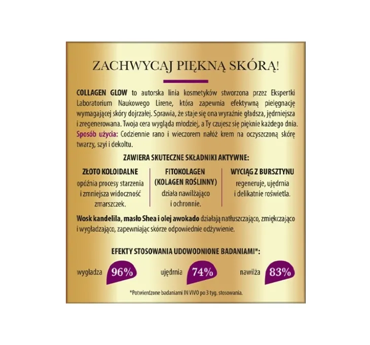 Lirene Collagen Glow przeciwzmarszczkowy krem ujędrniający 60+ 50 ml