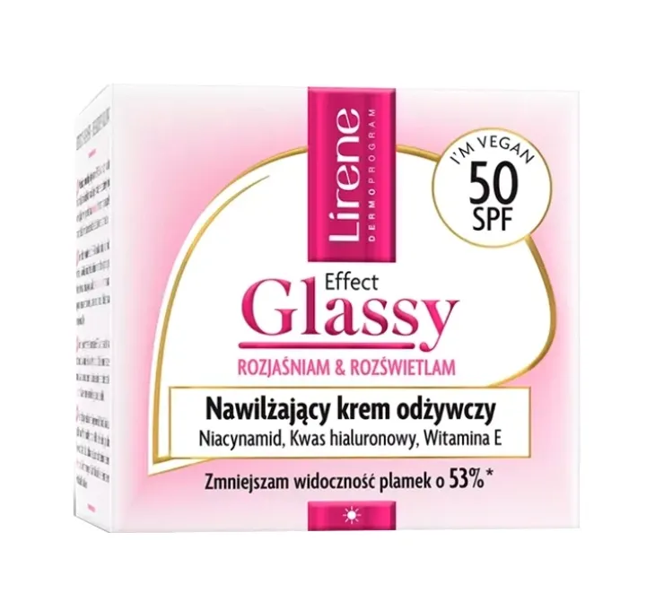 Lirene Effect Glassy nawilżający krem odżywczy SPF50 50 ml