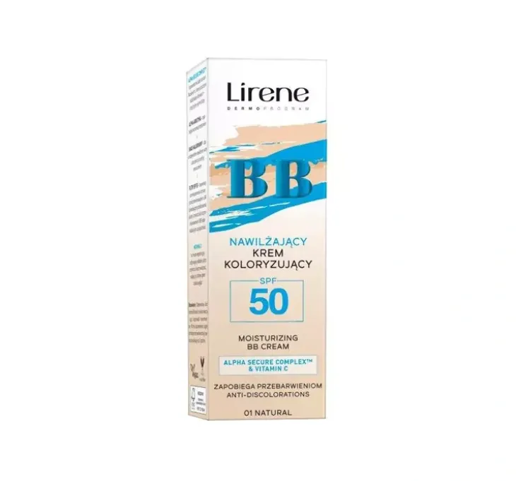 Lirene Nawilżający krem koloryzujący BB SPF50 01 Natural 30 ml