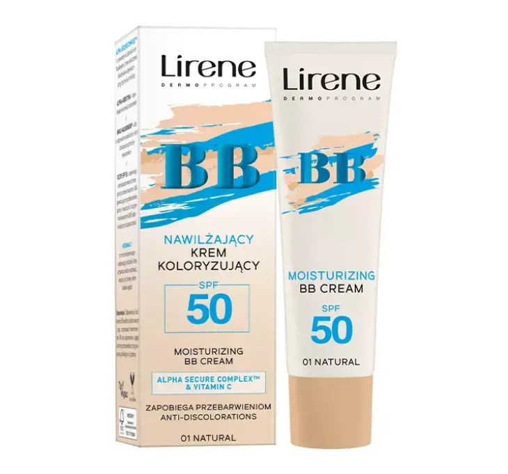 Lirene Nawilżający krem koloryzujący BB SPF50 01 Natural 30 ml
