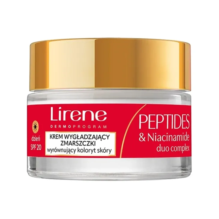 Lirene Peptides&Niacinamide Duo Complex krem wygładzający zmarszczki na dzień 60+ SPF20 50 ml
