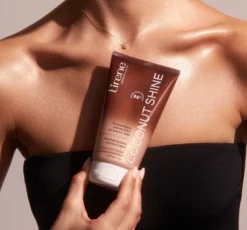 Lirene Perfect Tan rozświetlający złocisty krem do twarzy i ciała Coconut Shine 150 ml