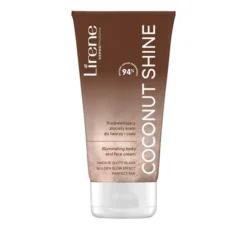 Lirene Perfect Tan rozświetlający złocisty krem do twarzy i ciała Coconut Shine 150 ml