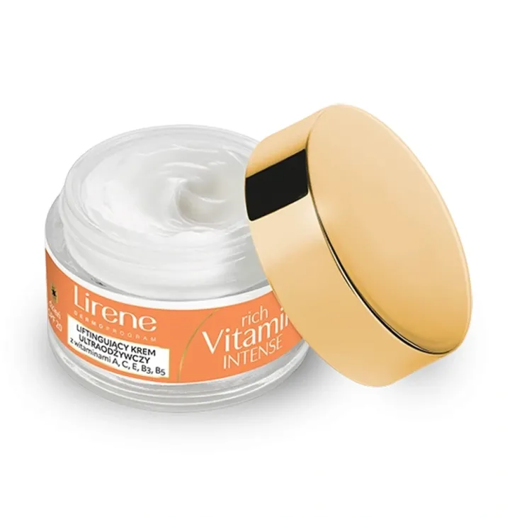 Lirene Rich Vitamin Intense liftingujący krem ultraodżywczy z witaminami na dzień SPF20 50+ 50 ml